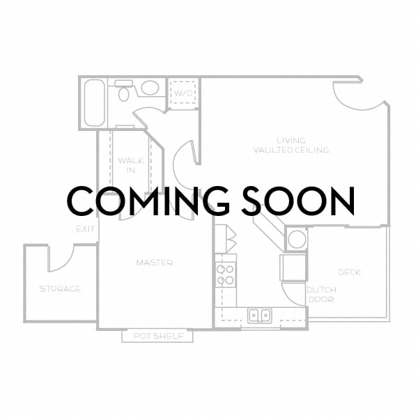 Floor plan for 2 beds, 2 baths, 938 sqft